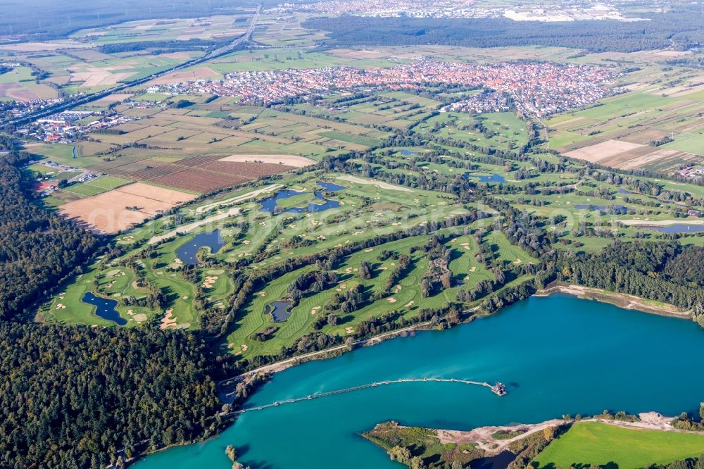 Sankt Leon-Rot from the bird's eye view: Grounds of the Golf course at of Golf Club St. Leon-Rot in Sankt Leon-Rot in the state Baden-Wurttemberg, Germany