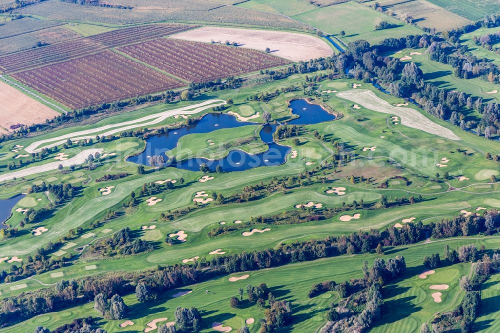 Sankt Leon-Rot from above - Grounds of the Golf course at of Golf Club St. Leon-Rot in Sankt Leon-Rot in the state Baden-Wurttemberg, Germany