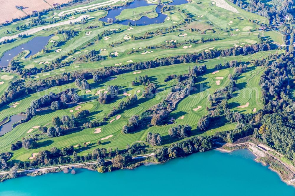 Sankt Leon-Rot from the bird's eye view: Grounds of the Golf course at of Golf Club St. Leon-Rot in Sankt Leon-Rot in the state Baden-Wurttemberg, Germany