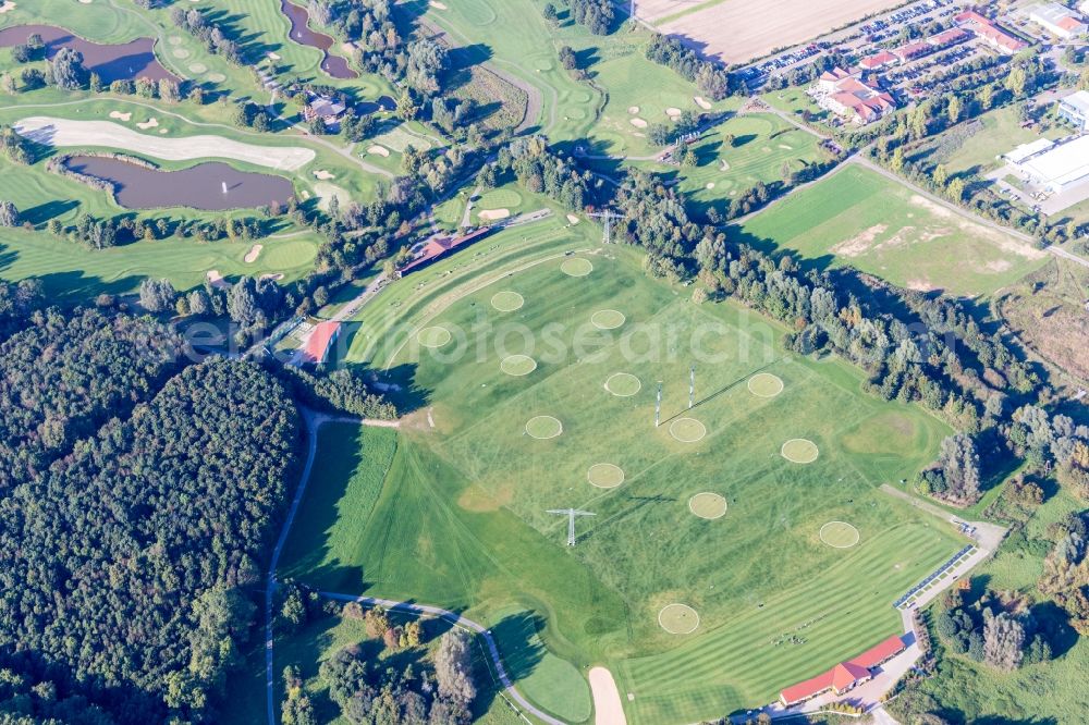 Sankt Leon-Rot from above - Grounds of the Golf course at of Golf Club St. Leon-Rot in Sankt Leon-Rot in the state Baden-Wurttemberg, Germany