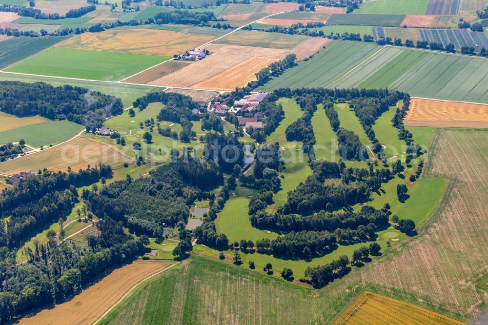 Aerial photograph Reisbach - Grounds of the Golf course at Golf Club Schlossberg e.V. in Reisbach in the state Bavaria, Germany