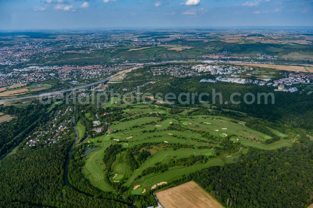 Aerial photograph Würzburg - Grounds of the Golf course at of Golf Club Wuerzburg e.V. in the district Heidingsfeld in Wuerzburg in the state Bavaria, Germany