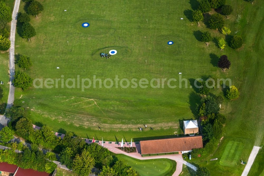 Aerial image Würzburg - Grounds of the Golf course at of Golf Club Wuerzburg e.V. in the district Heidingsfeld in Wuerzburg in the state Bavaria, Germany