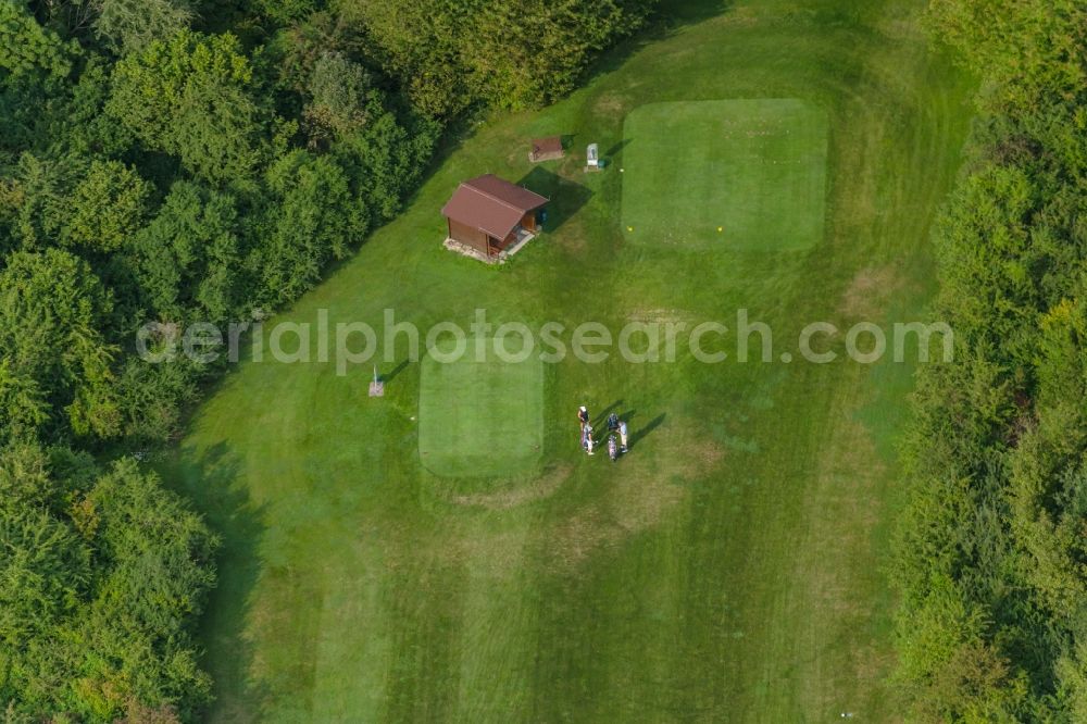 Würzburg from above - Grounds of the Golf course at of Golf Club Wuerzburg e.V. in the district Heidingsfeld in Wuerzburg in the state Bavaria, Germany