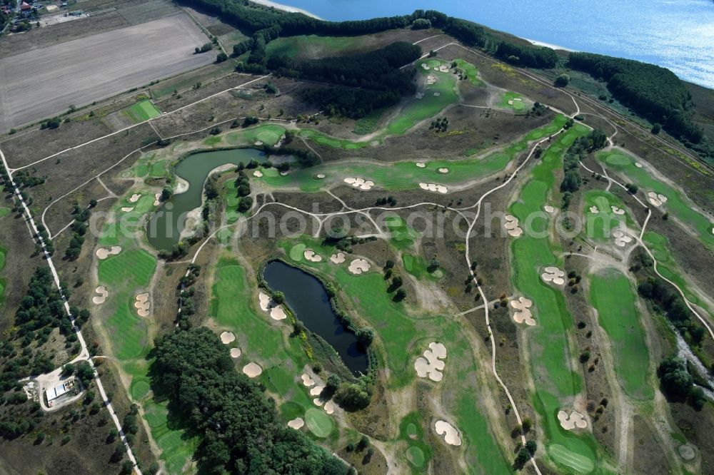 Michendorf from the bird's eye view: Grounds of the Golf course at of Golf- and Country Club Seddiner See e. V. Zum Weiher in the district Wildenbruch in Michendorf in the state Brandenburg, Germany