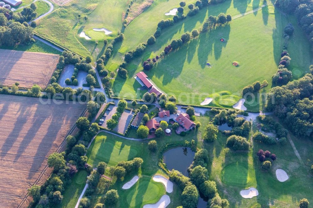 Coesfeld from the bird's eye view: Grounds of the Golf course at of Golf- and Landclub Coesfeld e.V. in the district Stevede in Coesfeld in the state North Rhine-Westphalia, Germany