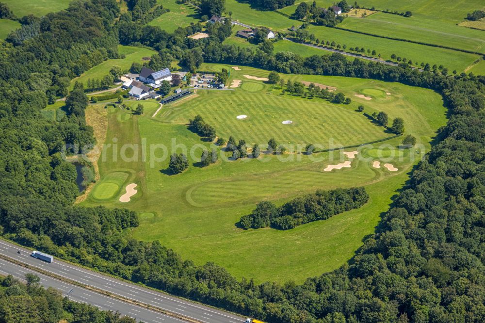 Aerial image Heck - Grounds of the Golf course at Golf- and Reitsport Gut Berge on street Berkenberg in Heck at Ruhrgebiet in the state North Rhine-Westphalia, Germany