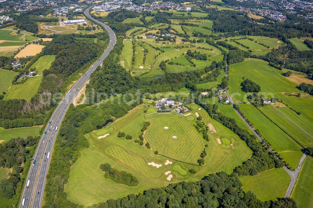 Aerial photograph Heck - Grounds of the Golf course at Golf- and Reitsport Gut Berge on street Berkenberg in Heck at Ruhrgebiet in the state North Rhine-Westphalia, Germany