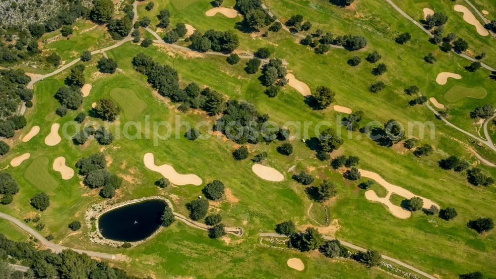 Aerial image Son Termes - Grounds of the Golf course at Golf de Son Termes Ctra. de S'Esglaieta a Santa in Son Termes in Islas Baleares, Spain