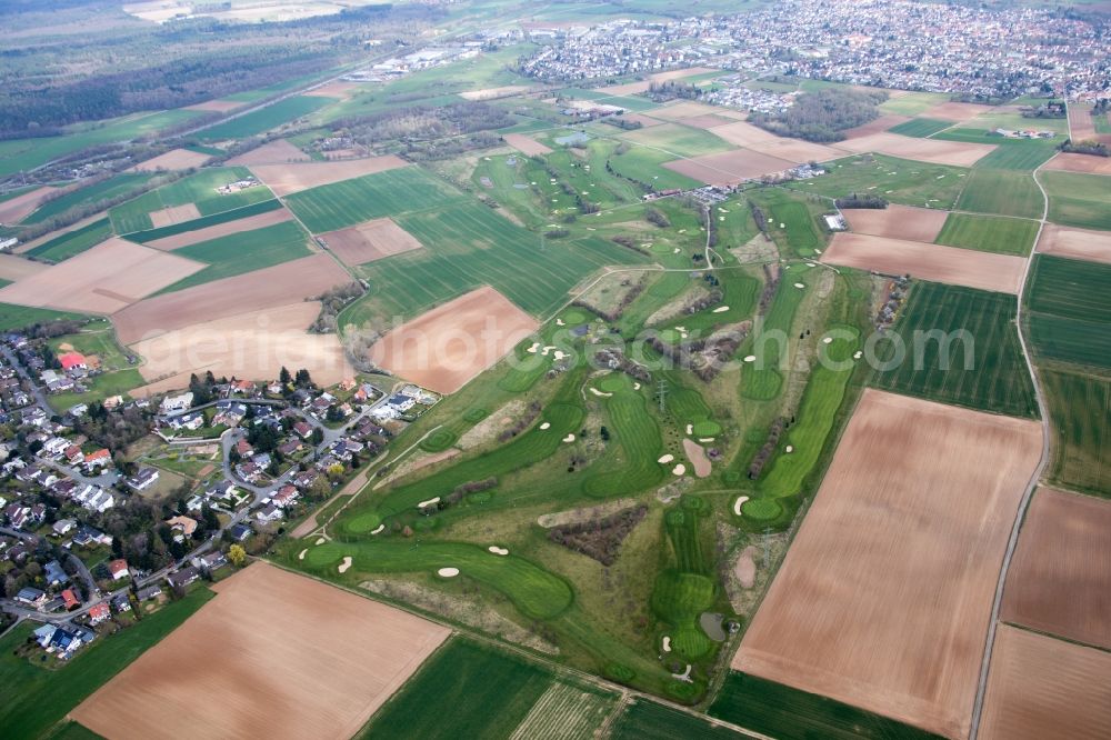 Aerial photograph Groß-Zimmern - Grounds of the Golf course at Golf Sport Park Gross-Zimmern in Gross-Zimmern in the state Hesse, Germany