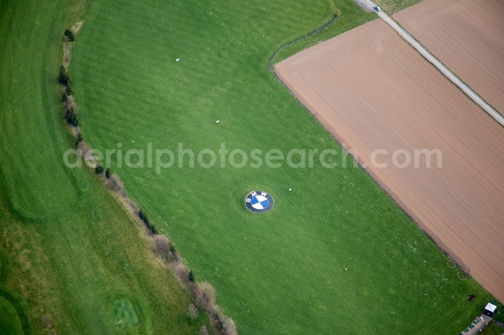 Groß-Zimmern from above - Grounds of the Golf course at Golf Sport Park Gross-Zimmern in Gross-Zimmern in the state Hesse, Germany