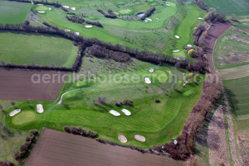 Aerial image Mommenheim - Grounds of the Golf course at of Golfanlage Domtal in Mommenheim in the state Rhineland-Palatinate