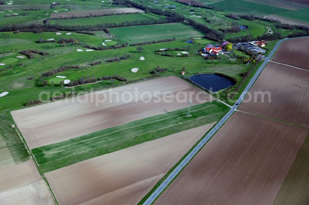 Aerial photograph Mommenheim - Grounds of the Golf course at of Golfanlage Domtal in Mommenheim in the state Rhineland-Palatinate