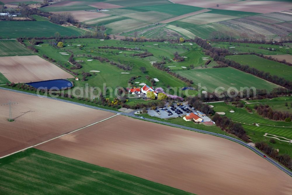 Aerial image Mommenheim - Grounds of the Golf course at of Golfanlage Domtal in Mommenheim in the state Rhineland-Palatinate