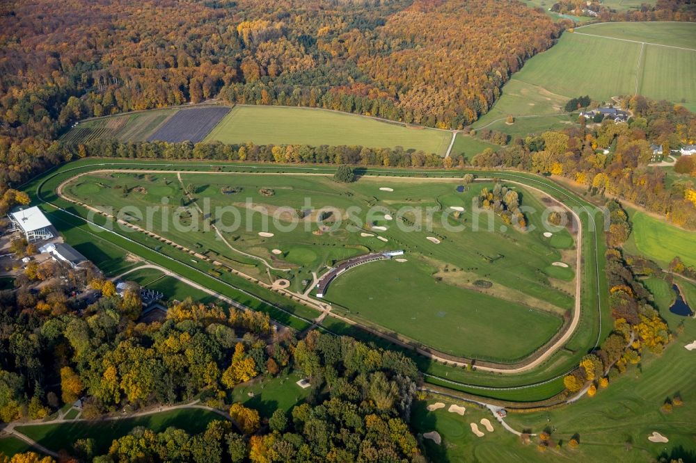 Aerial photograph Düsseldorf-Grafenberg - Grounds of the Golf course at Golfanlage Duesseldorf-Grafenberg in Duesseldorf-Grafenberg in the state North Rhine-Westphalia, Germany