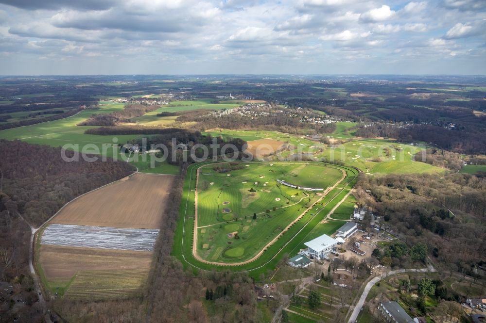 Aerial photograph Düsseldorf - Grounds of the Golf course at Golfanlage Duesseldorf-Grafenberg in Duesseldorf-Grafenberg in the state North Rhine-Westphalia, Germany