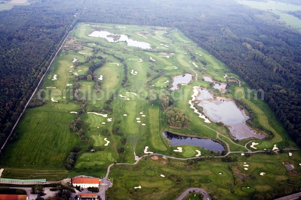 Aerial photograph Essingen - Grounds of the Golf course at Golfanlage Landgut Dreihof in Essingen in the state Rhineland-Palatinate