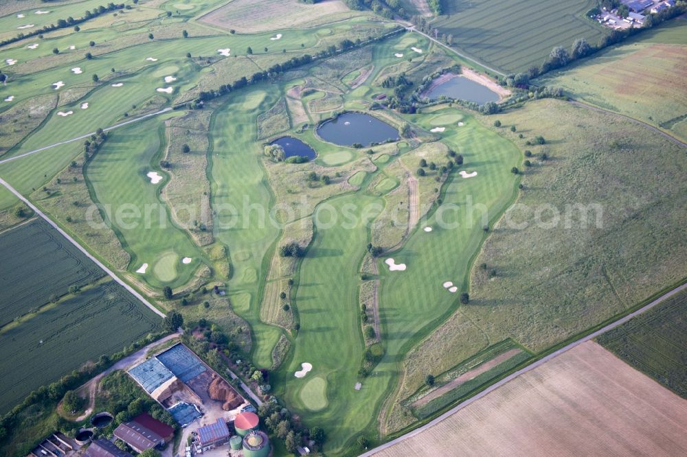 Aerial image Bruchsal - Grounds of the Golf course at Golfclub Bruchsal e.V. in Bruchsal in the state Baden-Wuerttemberg, Germany