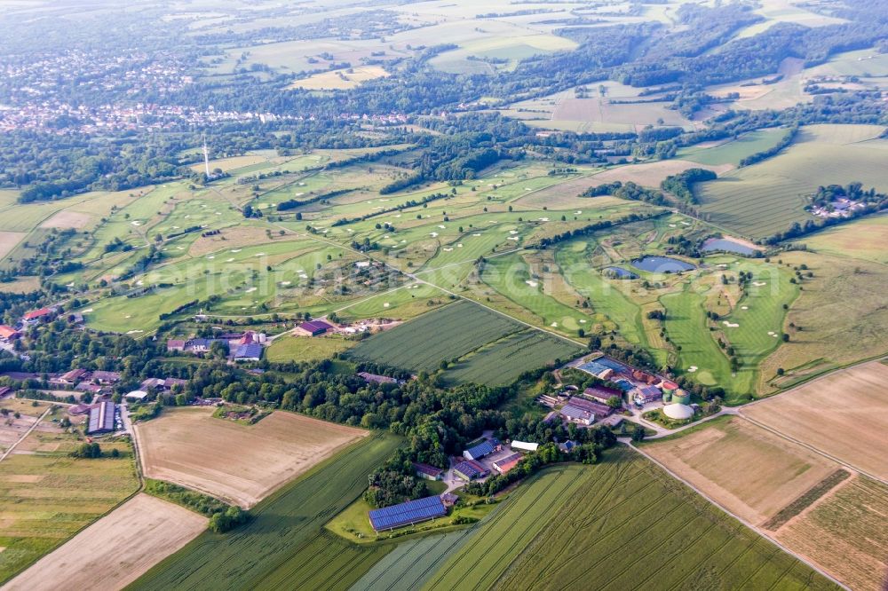 Aerial photograph Bruchsal - Grounds of the Golf course at Golfclub Bruchsal e.V. in Bruchsal in the state Baden-Wuerttemberg, Germany