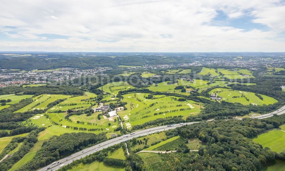 Gevelsberg from above - Grounds of the Golf course at of Golfclub Gut Berge on Berkenberg in the district Heck in Gevelsberg in the state North Rhine-Westphalia, Germany