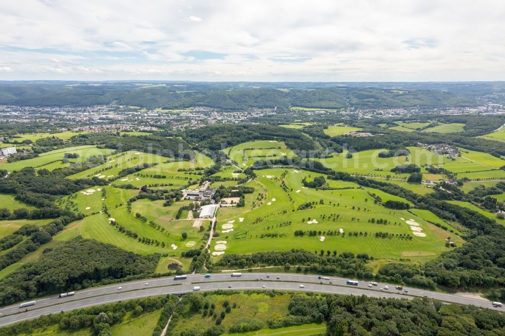 Gevelsberg from the bird's eye view: Grounds of the Golf course at of Golfclub Gut Berge on Berkenberg in the district Heck in Gevelsberg in the state North Rhine-Westphalia, Germany