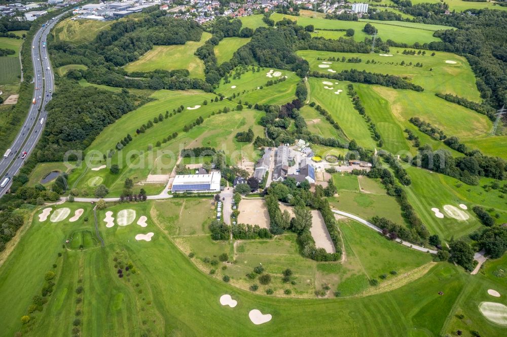 Gevelsberg from above - Grounds of the Golf course at of Golfclub Gut Berge on Berkenberg in the district Heck in Gevelsberg in the state North Rhine-Westphalia, Germany