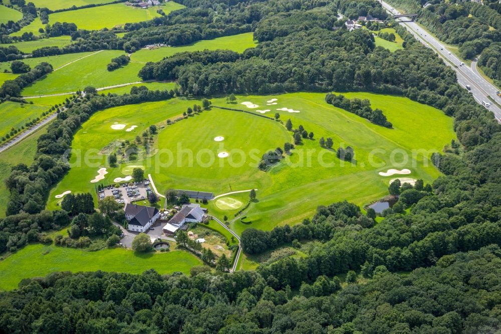 Aerial photograph Gevelsberg - Grounds of the Golf course at of Golfclub Gut Berge on Berkenberg in the district Heck in Gevelsberg in the state North Rhine-Westphalia, Germany