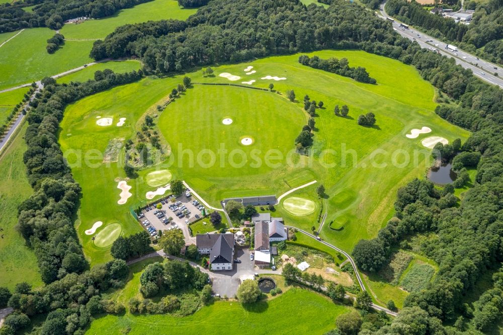 Aerial image Gevelsberg - Grounds of the Golf course at of Golfclub Gut Berge on Berkenberg in the district Heck in Gevelsberg in the state North Rhine-Westphalia, Germany