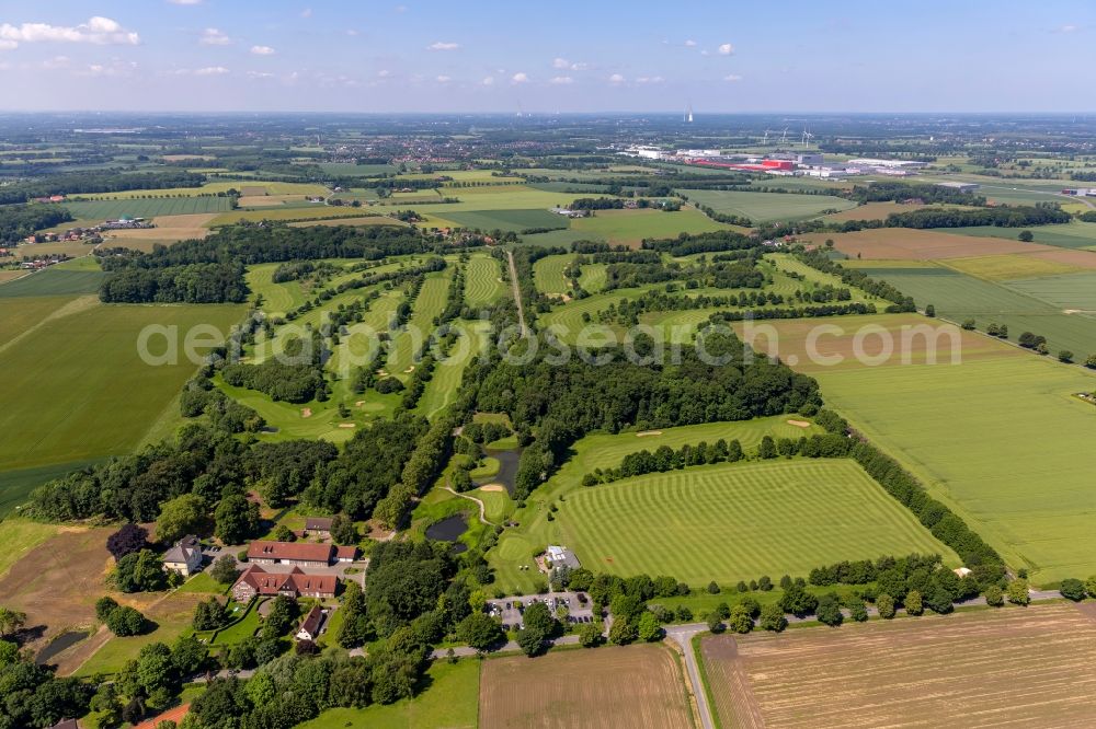 Aerial image Hamm - View of the golf course of the Golfclub Hamm Gut Drechen e.V. in the state North Rhine-Westphalia