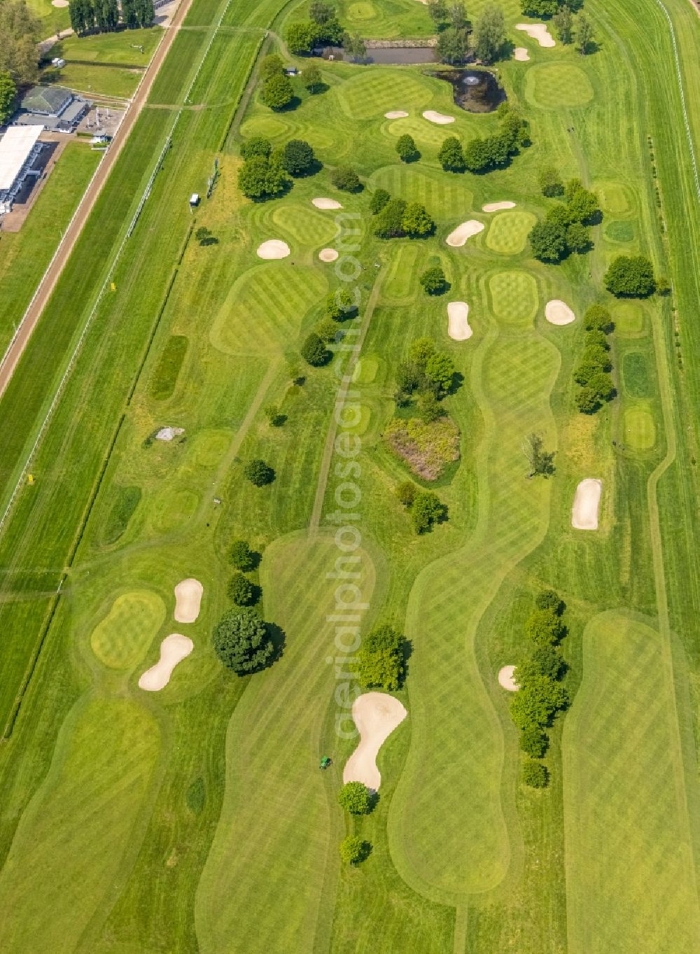 Aerial image Mülheim an der Ruhr - Grounds of the Golf course at Golfclub Muelheim on Ruhr Raffelberg in Muelheim on the Ruhr at Ruhrgebiet in the state North Rhine-Westphalia, Germany