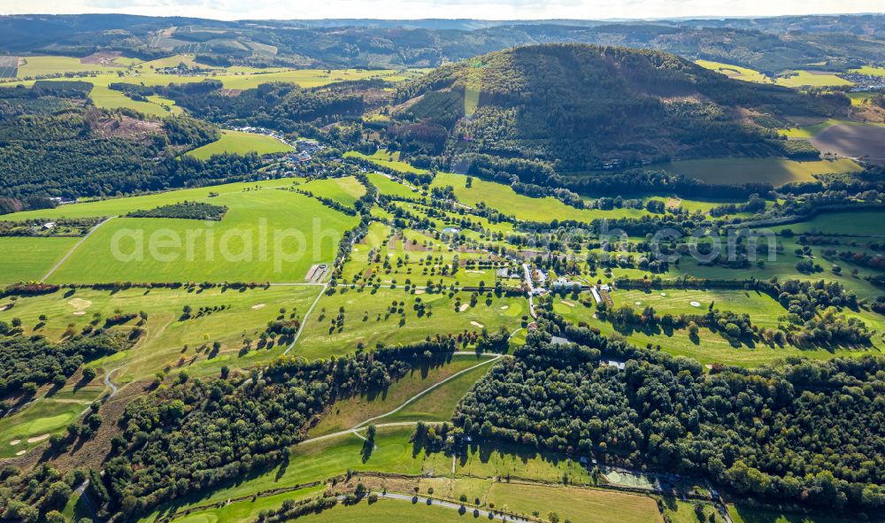 Aerial image Gleidorf - Grounds of the Golf course at Golfclub Schmallenberg e.V. on street Winkhausen in Gleidorf at Sauerland in the state North Rhine-Westphalia, Germany