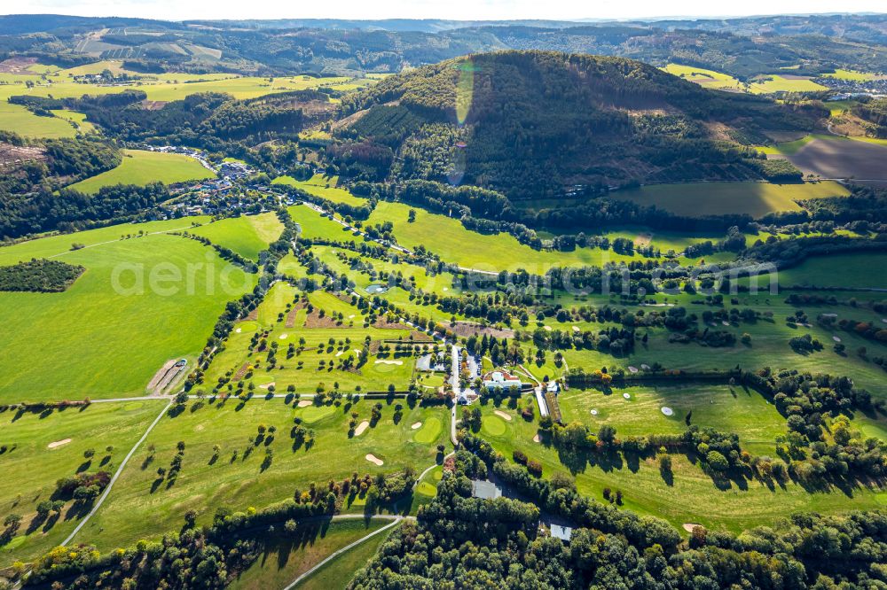 Aerial photograph Gleidorf - Grounds of the Golf course at Golfclub Schmallenberg e.V. on street Winkhausen in Gleidorf at Sauerland in the state North Rhine-Westphalia, Germany