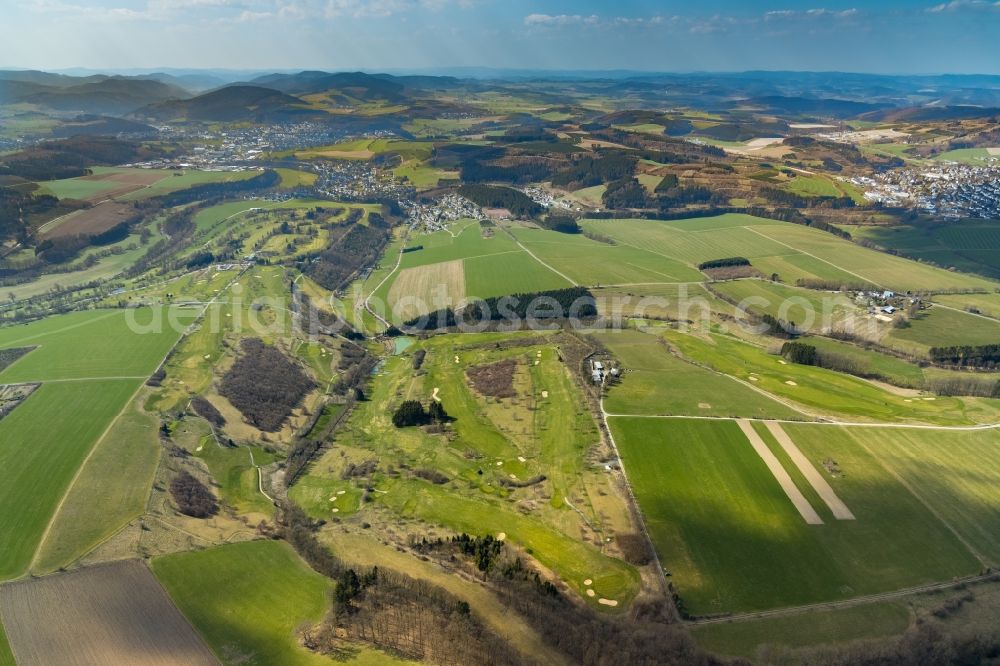 Aerial photograph Schmallenberg - Grounds of the Golf course at of Golfclub Schmallenberg e.V. in Schmallenberg in the state North Rhine-Westphalia, Germany