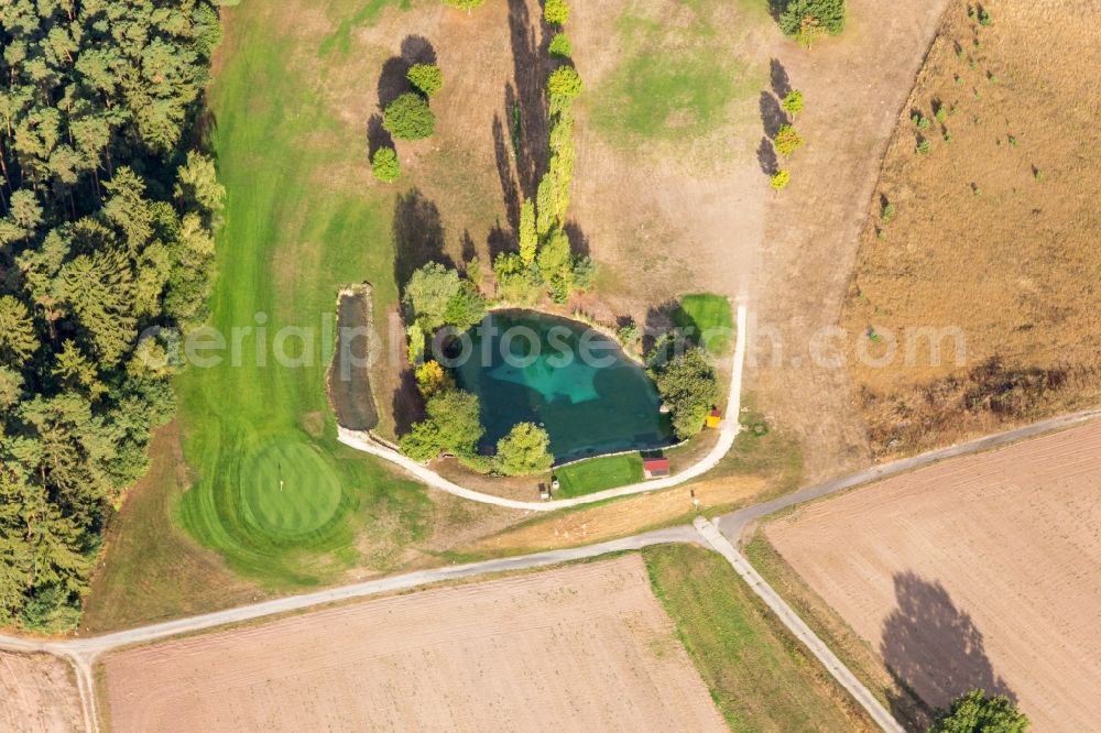 Aerial image Geiselwind - Grounds of the Golf course at of Golfclub Steigerwald in Geiselwind in the state Bavaria, Germany