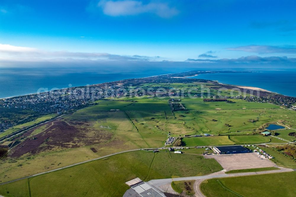 Aerial image Wenningstedt-Braderup (Sylt) - Grounds of the Golf course at Golfclub Sylt e.V. in Wenningstedt-Braderup (Sylt) at the island Sylt in the state Schleswig-Holstein, Germany