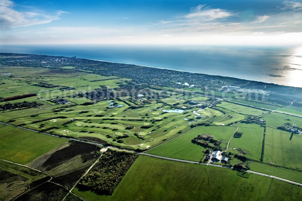 Wenningstedt-Braderup (Sylt) from above - Grounds of the Golf course at Golfclub Sylt e.V. in Wenningstedt-Braderup (Sylt) at the island Sylt in the state Schleswig-Holstein, Germany