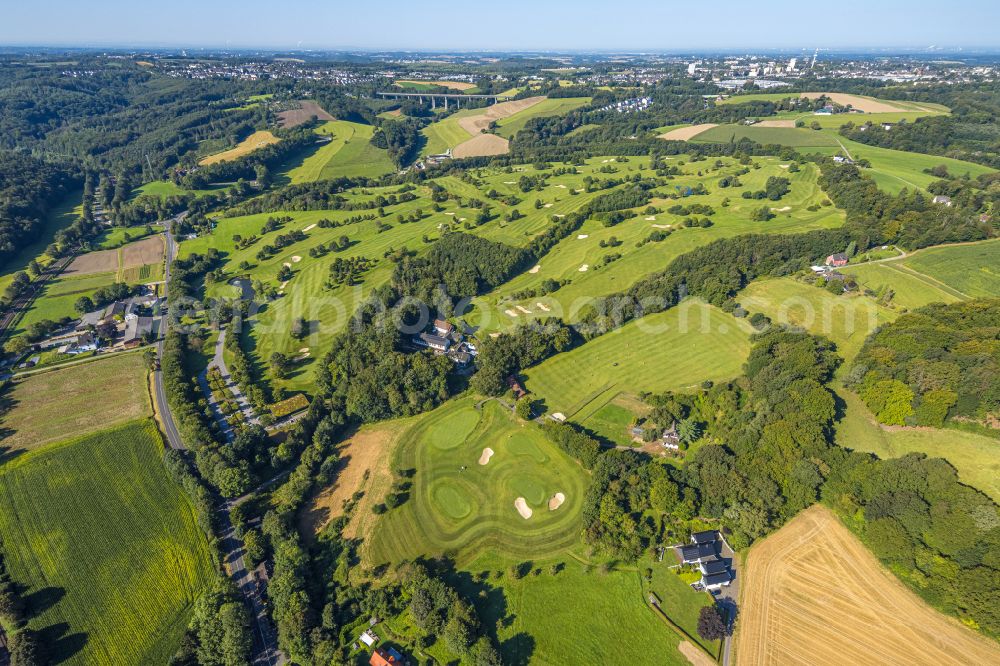 Velbert from above - Grounds of the Golf course at Golfclub Velbert Gut Kuhlendahl e.V. on street Kuhlendahler Strasse in Velbert in the state North Rhine-Westphalia, Germany