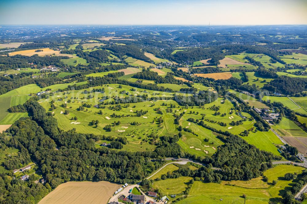 Velbert from above - Grounds of the Golf course at Golfclub Velbert Gut Kuhlendahl e.V. on street Kuhlendahler Strasse in Velbert in the state North Rhine-Westphalia, Germany