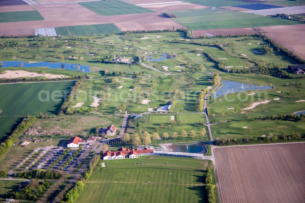 Wattenheim from above - Grounds of the Golf course at Golfpark Biblis-Wattenheim *****GOLF absolute in Wattenheim in the state Hesse, Germany