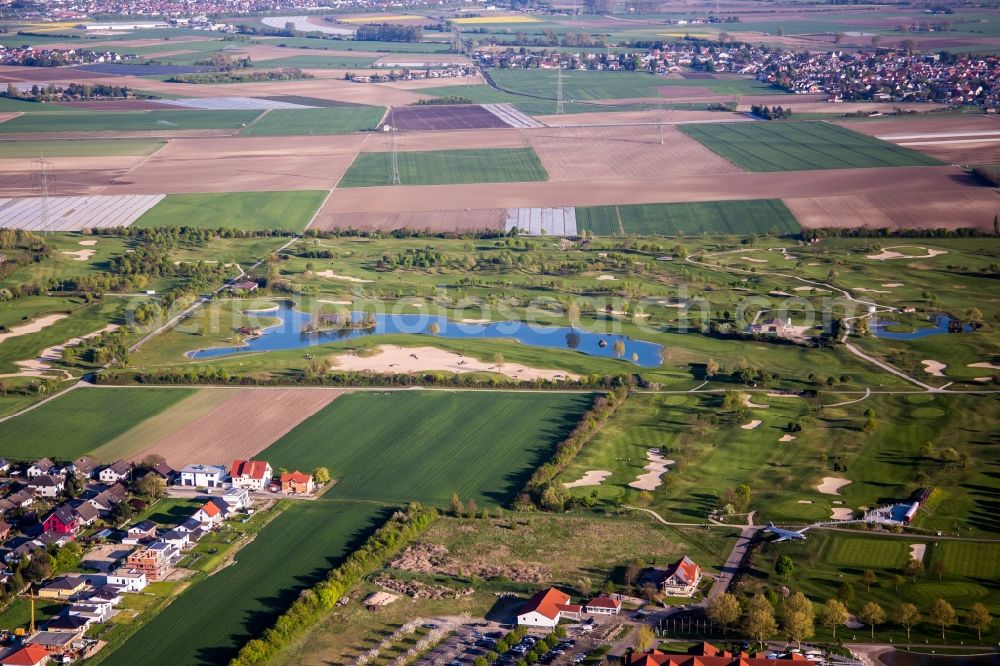 Aerial image Wattenheim - Grounds of the Golf course at Golfpark Biblis-Wattenheim *****GOLF absolute in Wattenheim in the state Hesse, Germany