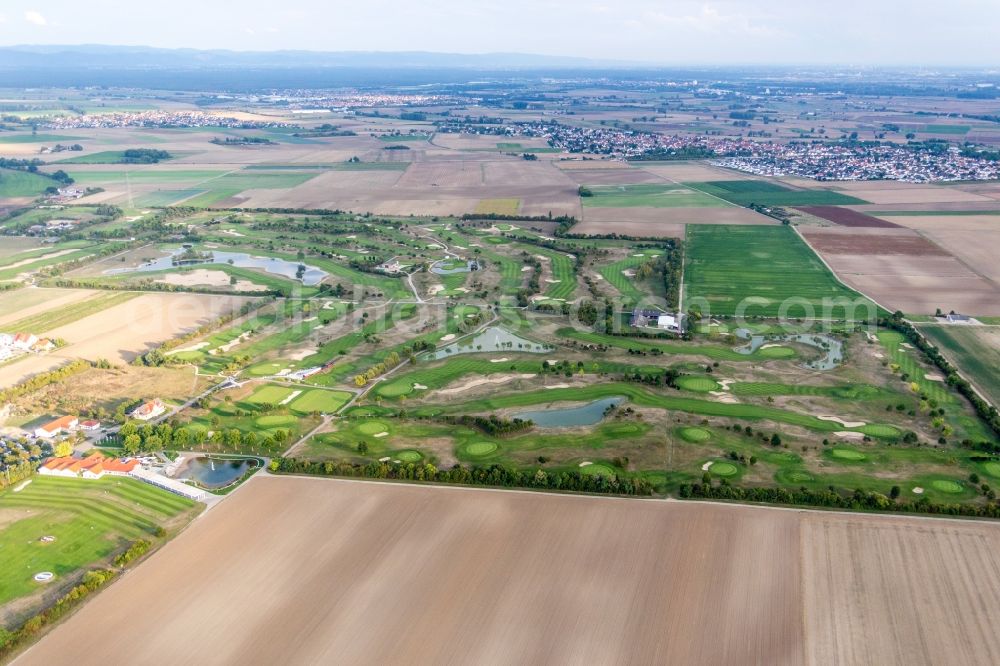 Wattenheim from above - Grounds of the Golf course at Golfpark Biblis-Wattenheim *****GOLF absolute in Wattenheim in the state Hesse, Germany