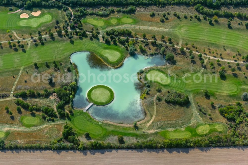 Leipzig from the bird's eye view: Grounds of the Golf course at GolfPark Leipzig on Bergweg in the district Seehausen in Leipzig in the state Saxony, Germany