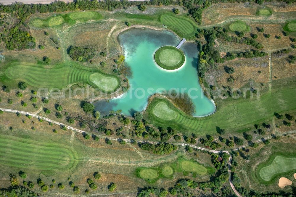 Aerial image Leipzig - Grounds of the Golf course at GolfPark Leipzig on Bergweg in the district Seehausen in Leipzig in the state Saxony, Germany