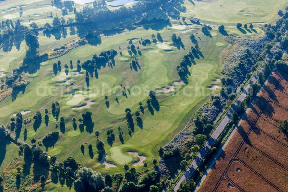 Schifferstadt from the bird's eye view: Grounds of the Golf course at Golfplatz Kurpfalz in Schifferstadt in the state Rhineland-Palatinate, Germany