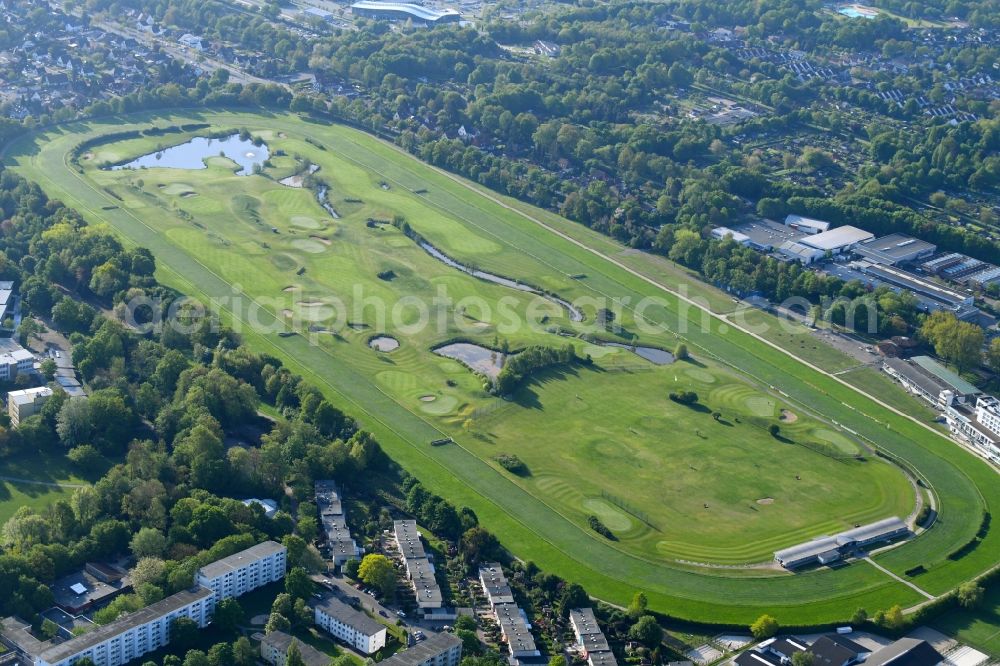 Bremen from above - Grounds of the Golf course at GolfRange Bremen in Bremen, Germany