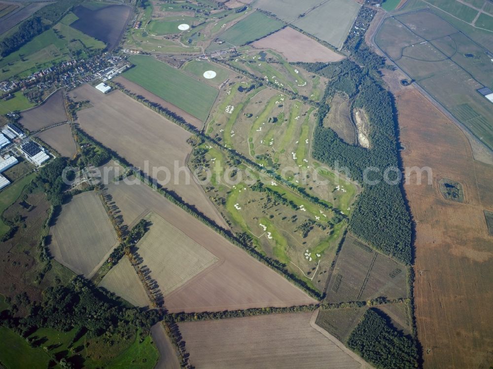 Groß Kienitz from the bird's eye view: Grounds of the Golf course at der Golfcenter Gross Kienitz Verwaltungs GmbH in Gross Kienitz in the state Brandenburg