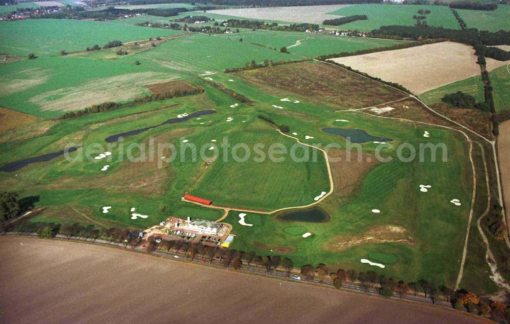 Groß Kienitz / Brandenburg from the bird's eye view: Golfplatz in Groß Kienitz / Brandenburg.