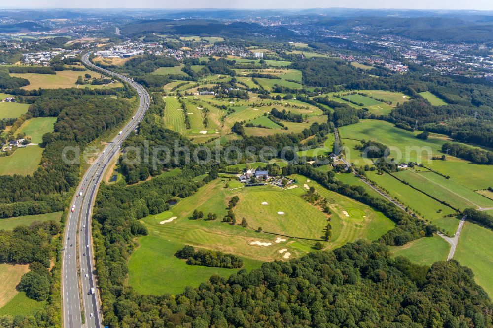 Aerial photograph Heck - Grounds of the Golf course at Gut Berge on street Berkenberg in Heck in the state North Rhine-Westphalia, Germany