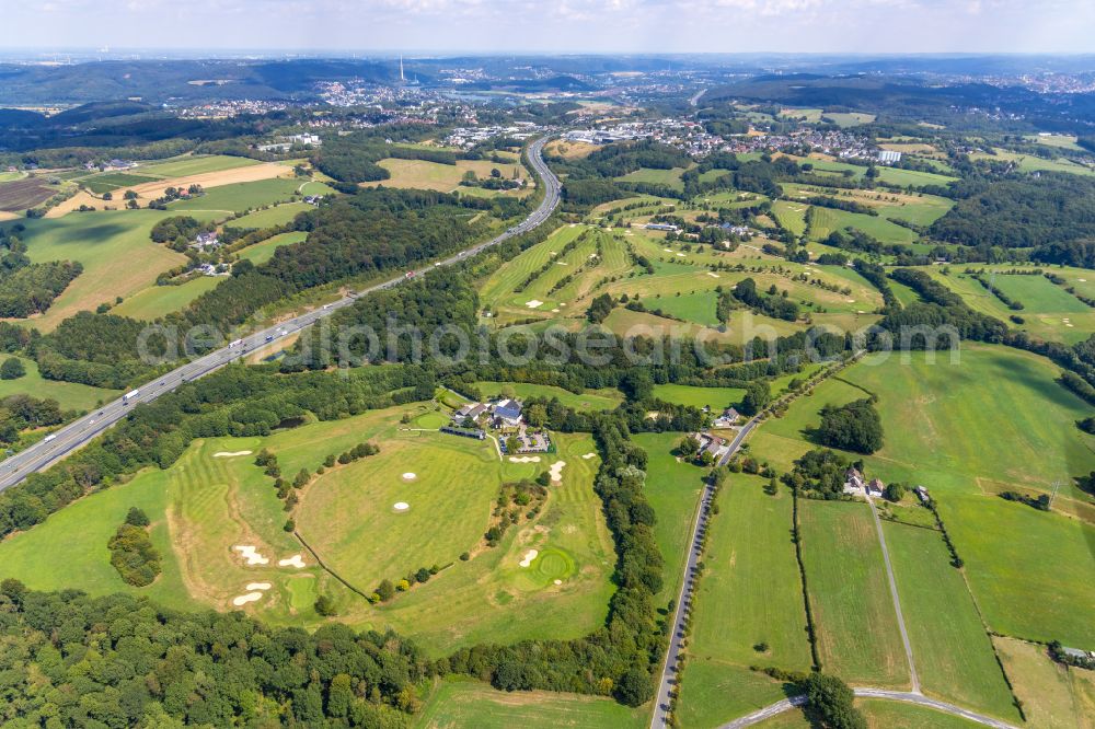 Heck from above - Grounds of the Golf course at Gut Berge on street Berkenberg in Heck in the state North Rhine-Westphalia, Germany