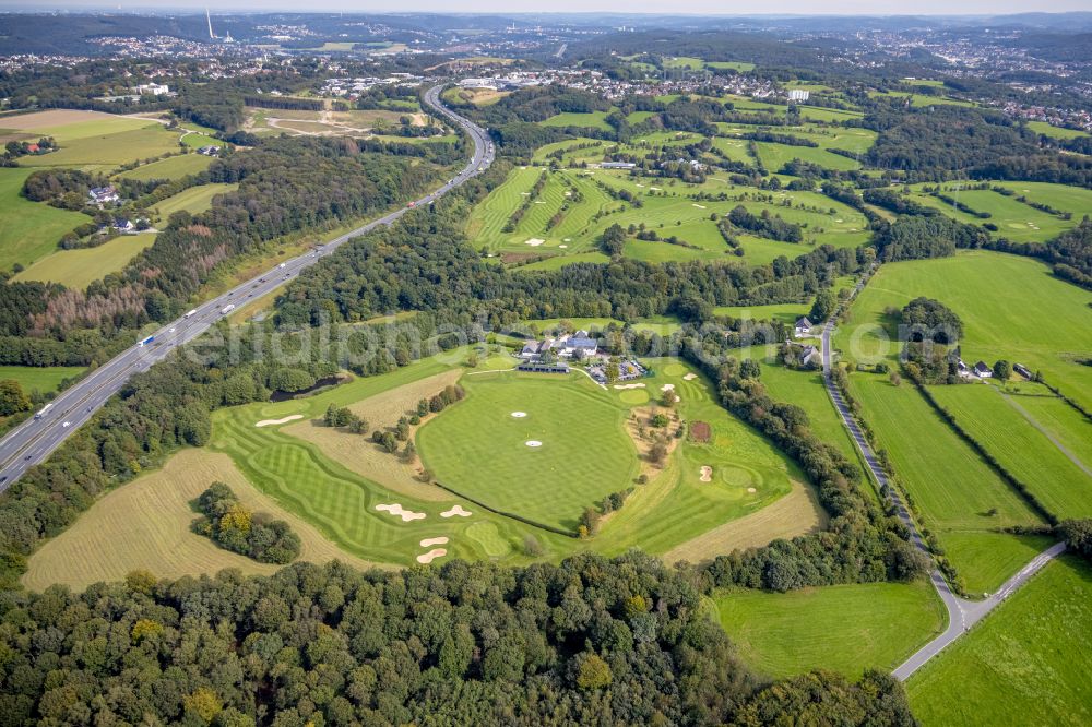 Aerial image Heck - Grounds of the Golf course at Gut Berge on street Berkenberg in Heck in the state North Rhine-Westphalia, Germany